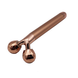 Logotipo personalizado Gold Energy Beauty Bar Face Lifting 3D Rodillo Masajeador Micro Vibración eléctrica Cuello Adelgazamiento Función manual - Product Image 6