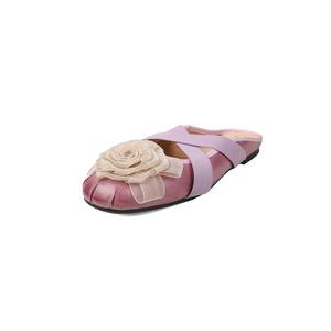 Sandalias de Mujer con Diseño de Flores Grandes en Forma de Cruz, Pliegues, de Piel Genuina, Cómodas, Duraderas y Casuales - Product Image 2