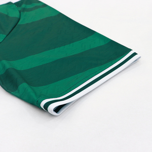 Jersey Sepak Bola Pria Desain Baru Kustom Berkualitas Tinggi Bahan Jacquard Mesh Warna Hijau Botol MOQ Rendah Waktu Produksi 2 Minggu Cepat Kering - Product Image 5