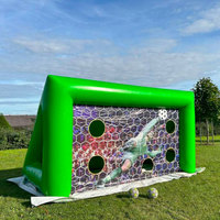 GMY Inflatables Cible de tir gonflable verte commerciale pour jeu de carnaval de football pour enfants