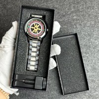 Montre-bracelet de luxe Lihe 1182 en acier inoxydable pour homme, étanche, à quartz, motif « Dieu des joueurs » et « Roulette russe », porte-bonheur