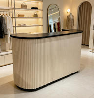 Bureau d'accueil simple en bois pour immeubles de bureaux, salons de coiffure, cliniques dentaires