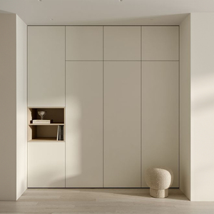 Modern Oak Solid Wood <b>Wardrobe</b> Cabinet Freestanding Storage with Soft Close Drawers Waterproof for Home Bedroom - Product Image 5