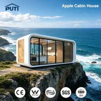 Cabane en bois de qualité supérieure de 13 m², maison préfabriquée modulaire avec cuisine, prête pour le camping et les centres de villégiature