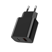 Adaptateur secteur européen 20W Chargeur rapide PD Adaptateur secteur mural 5V/3A avec fonction QC3.0 Chargeur de téléphone portable tablette ordinateur portable