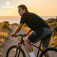ROCKBROS YPK059 Short de cyclisme pour homme, double couche, doublures rembourrées amovibles, 400g, respirant, séchage rapide, M-4XL