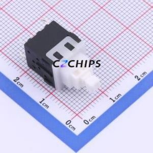 TP5124111250 Push Button Switch Through hole Component (THT) Switch Self-Locking Square Button Through Hole 10uA/100mA - Product Image 1