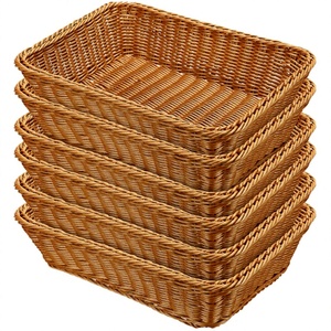 Sac de rangement alimentaire moderne en rotin synthétique PP tissé à la main pour la cuisine - Product Image 4