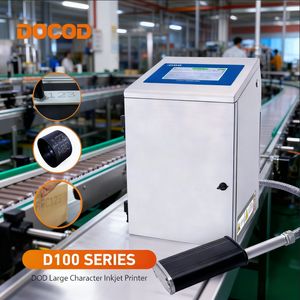Imprimante jet d'encre automatique DOCOD D100 32 points à grands caractères pour le codage de surfaces peintes, pierres et pneus - Product Image 1