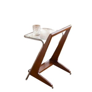 Nordic Style Solid Wood <b>Coffee</b> <b>Table</b> Glass Top Stainless Steel Frame Minimalist Living Room Side <b>Table</b> Multifunctional Design - Product Image 5