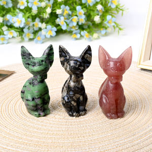 New Arrival High Quality Hand Carved Crystal Healing Abi <strong>Cat</strong> <strong>Figurines</strong> for Decoration - Product Image 5