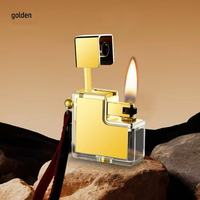 Briquet à kérosène rétro transparent, allumage créatif à bras articulé et roue à silex, cadeau haut de gamme pour hommes
