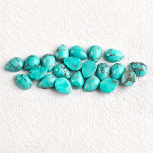 Bán Buôn Chất Lượng Cao Turquoise <span class=keywords><strong>Cabochon</strong></span> Màu Xanh Lá Cây Hình Dạng Lê Loose Đá Hiệu Chỉnh Kích Thước Cho Làm Đồ Trang Sức - Product Image 1