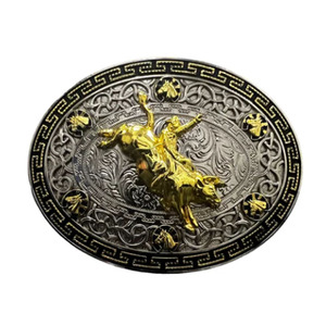 Vintage vành đai kim loại khóa bạc và đồng thau ngựa Montana <span class=keywords><strong>silversmiths</strong></span> đẹp thiết kế phương tây - Product Image 6