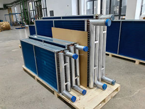 Bobine de refroidissement de remplacement en tube de cuivre à ailettes d'aluminium, échangeur de chaleur liquide-air pour eau réfrigérée / vapeur / eau chaude - Product Image 2