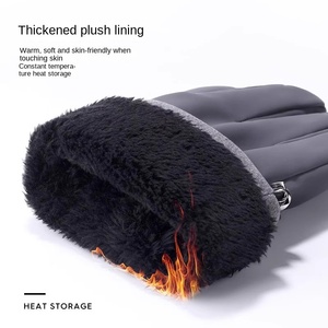 Gants de <span class=keywords><strong>ski</strong></span> d'hiver en polyester, doigts entiers, cyclisme, sports de plein air, coupe-vent, anti-froid, velours chaud, écran tactile, gants de conduite pour - Product Image 5