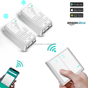 Interruptor eléctrico de casa inteligente controlado por aplicación Tuya 1/2/<span class=keywords><strong>3</strong></span> Gang <span class=keywords><strong>WiFi</strong></span> luz LED funciona Alexa <span class=keywords><strong>Google</strong></span> Home Max 10A corriente doble polo - Product Image 2