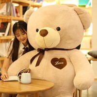 Gros câlin ours en peluche jouets en peluche saint valentin mignon ruban câlin géant ours en peluche poupée Animal en peluche jouet nouvel ours cadeau en gros