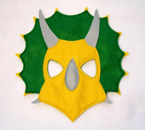 Masque et queues de dinosaure en feutre de laine faits à la main - Amusant, durable, éducatif, pour les enfants de 5 à 7 ans, unisexe, excellente idée <span class=keywords><strong>cadeau</strong></span> - Product Image 4