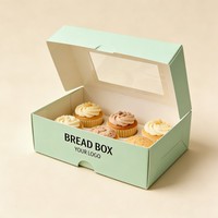 Boîtes en papier personnalisées pour sandwichs, biscuits, petit-déjeuner, pain, emballage alimentaire, boîte de boulangerie, avec logo personnalisé