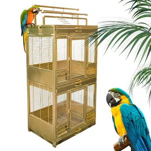 Xl Super Large Big Macaw Double Parrot Cage Aço inoxidável em casa de luxo Canary Aviary Outdoor Bird Cage Lovebirds Cage