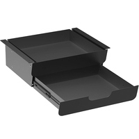 Tiroir sous table JH-Mech de 10,4 pouces avec panneau inclinable, double couche, tiroir sous bureau de 11,6 pouces de long