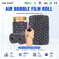 Emballage de protection gonflable personnalisé OEM ODM noir pour le transport, coussin antichoc, film à bulles d'air