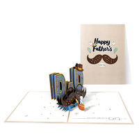 Cartes de vœux artisanales écologiques recyclables en 3D pour les fêtes, Noël, anniversaires, la Saint-Valentin, la fête des pères, vente en gros