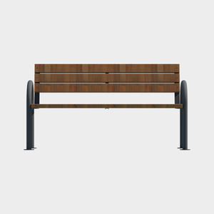 Banc ovale d'extérieur en métal BDB avec dossier et accoudoirs pour patio et jardin - Product Image 3