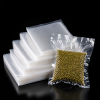 En stock, sachet transparent pour sceller la viande, emballage en plastique, scellage thermique sur trois côtés, emballage alimentaire, sac sous vide en nylon transparent