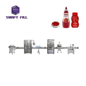 Ligne de production de remplissage automatique intelligente haute précision à tête unique pour flacons en verre, cadre en acier inoxydable, 24 bouteilles/minute - Product Image 1