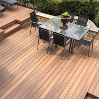 Planches de terrasse WPC carrées gaufrées écologiques, recyclables, anti-insectes, antidérapantes, pour jardin extérieur, à emboîtement, résistantes à l'humidité
