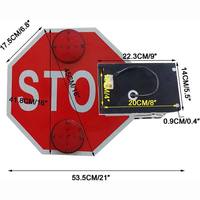 Nouveau signal de arrêt de bus électrique solaire jaune IP65 alimenté par le réseau électrique, clignotant, pour la sécurité routière publique