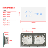 SLS WiFi Smart Switch 2 Gang rideau lumineux pour stores motorisés électriques volet roulant Alexa Google Compatible Max 10A courant