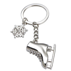 <strong>Ice</strong> <strong>Skate</strong> Metal Keychain Sport Skater Jewelry Snowflake <strong>Gift</strong> for <strong>Skate</strong> Lovers - Product Image 1