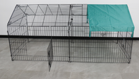 Cage à poulet en métal en gros d'usine extérieur à l'intérieur enceinte à lapin en fil pliable chenil respirant portable durable