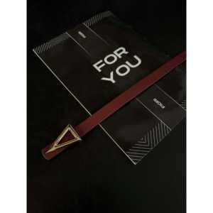 Ceinture en cuir véritable Fiori, en cuir de vachette, couleur unie, boucle géométrique, boucle à ardillon, durable, pour femme, pantalon, veste, robe - Product Image 2