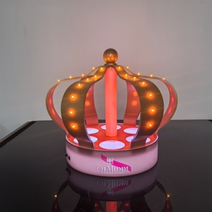 Nueva Llegada Lujoso Logotipo Personalizado Color Corona Forma Led Botella Pantalla Glorificador para <span class=keywords><strong>Bar</strong></span> y Discoteca - Product Image 4