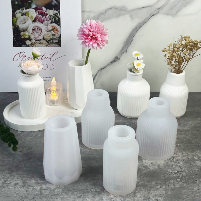 Rose Bloem Cilinder Siliconen Kaarsmal - Voor Epoxy Hars, Zeep & Gips Decoratie