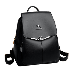 Sac à dos scolaire pour femme en cuir PU de haute qualité, imperméable et antivol, avec design tendance universitaire et ergonomique - Product Image 1