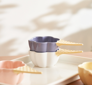 Wholesale Cute Ice Cream Cone Design <b>Ceramic</b> Dessert Bowl Colorful Porcelain Serving Bowl for Ice Cream & Snacks - Product Image 2