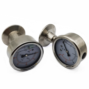 304 manômetro 1.5in. Medidor de pressão de membrana, medidor de pressão de três braçadeiras de aço inoxidável de diafragma ss304 (50.5mm od) - Product Image 4