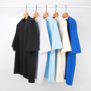 High Quality Soft Crew Neck Oversized <b>Tshirts</b> Lightweight Classic Fabric Oversized T-shirt Durable Cotton <b>White</b> T Shirt - Product Image 1