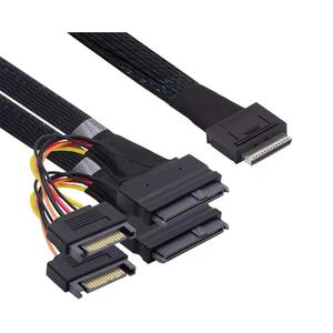 MCIO 8I 74P auf 2 SFF 8639 mit SATA 15-Pin-Anschlusskabel für Computer, 0,5 m - Product Image 1