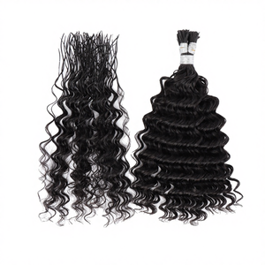Orient Fashion Cheveux vietnamiens vierges non traités, Deep Wave, en vrac, pour tresses bohèmes, Super Double Drawn, Double Weft - Product Image 4