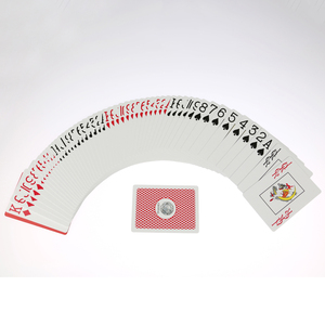 Custom Printed Paper <b>Playing</b> <b>Cards</b> Crystal Poker Deck Red Grid Back Personalized Logo Flexible Game Deck Wholesale Manufacturer - Product Image 2