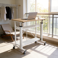 Table relevable moderne pliable en acier inoxydable durable, portable et multifonctionnelle pour extérieur/bureau/salon/chambre