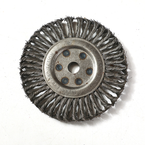 <span class=keywords><strong>Brosse</strong></span> à roue en fil torsadé en acier inoxydable industriel pour meuleuse d'angle, outils électriques à main, marque OEM REEKE, bricolage, 1 longueur de poils - Product Image 4