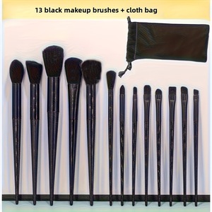 13-Piece Makeup <b>Brush</b> Set Synthetic Bristle Blush Eyeshadow <b>Brushes</b> Portable Complete Makeup Tool Kit - Product Image 2