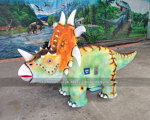 Coche de dinosaurio animatrónico con arranque por moneda para parque de atracciones, venta de fábrica - Product Image 3